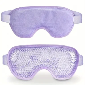 Sıcak Ve Soğuk Boncuklu Buz Jeli Terapi Göz Maskesi (Mor)