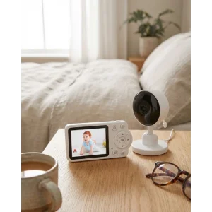 Sıcaklık Sensörlü Güvenli Bebek Kamerası İki Yönlü Ses