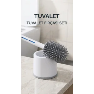 Silikon Deterjan Hazneli Esnek Tuvalet Fırçası Banyo Temizlik Ürünü
