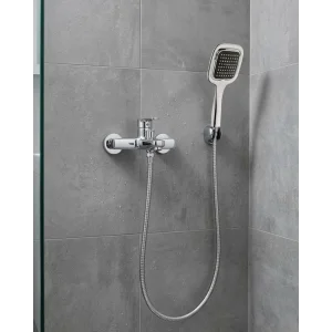 Siyah Duş Seti El Duşu Başlığı Spiral Hortum Dayanıklı Banyo Duş Aksesuarı
