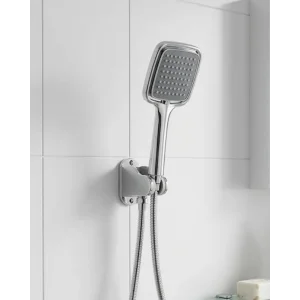 Siyah Duş Seti El Duşu Başlığı Spiral Hortum ve Duvar Askısı Banyo Duş Seti