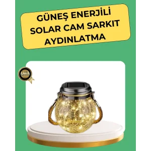Solar Güneş Enerjili Dekoratif Cam Lamba