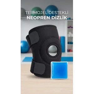 Sporcu Dizlik Çapraz Destekli, Menisküs Ağrısı İçin Termojel Hediyeli