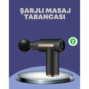 Sporcu Kas Masaj Tabancası 6 Kademe Güçlü Titreşim 4 Başlık Şarjlı Masaj Aleti