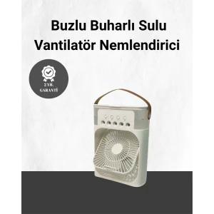 Spreyli Mini Masaüstü Fan | 500ML Su Hazneli, 3 Kademeli Soğutucu