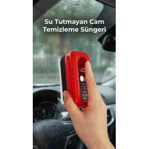 Su Tutmayan Araç Camı Temizleme Süngeri - İz Bırakmaz Temizlik