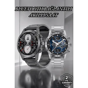 Suya Dayanıklı Dokunmatik Akıllı Saat Bluetooth 5.0, Sesli Asistan ve Sağlık Takibi