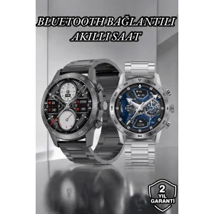 Suya Dayanıklı Dokunmatik Akıllı Saat Bluetooth 5.0, Sesli Asistan ve Sağlık Takibi