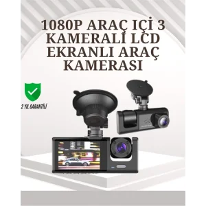 TA-01 1080P Ön 720P Arka ve İç Kamera Sistemli DVR