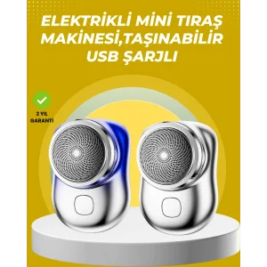 Taşınabilir, cep boyunda, şarjlı elektrikli tıraş makinesi