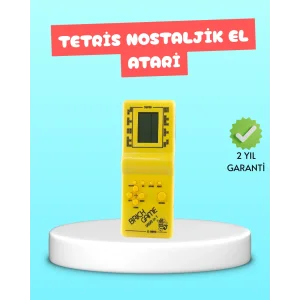 Taşınabilir El Aterisi Gameboy – Klasik Tetris Oyunu, Pil ile Çalışan Mini El Konsolu