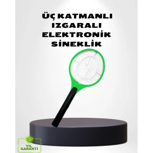 Taşınabilir Elektronik Sineklik – Üç Katmanlı Güvenli Izgara ve Kimyasız Koruma
