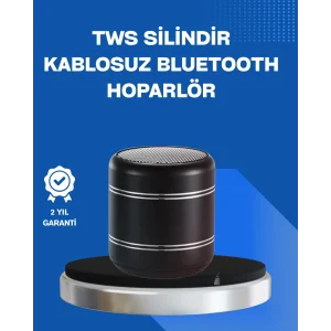Taşınabilir Silindir Tasarım Bluetooth 5.0 Hoparlör Yüksek Bas Performanslı