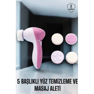 Taşınabilir Yüz Temizleme Cihazı Masaj, Peeling, Temizlik 5 Başlıklı