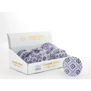 Taşlı Nazar Boncuklu Yuvarlak El Aynası İnce