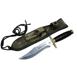 T.c. Standart Komando Bıçağı 30 Cm - Tırtıklı, Kamuflaj Kılıflı