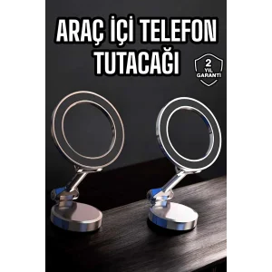 Telefon Tutucu Tüm Arabalara Uyumlu Araç İçi Katlanabilir Manyetik Tasarım