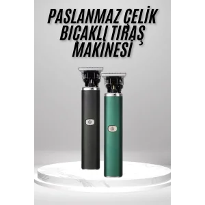 Tıraş Makinesi Profesyonel Paslanmaz Çelik T-bıçak Saç Sakal Ense Vücut