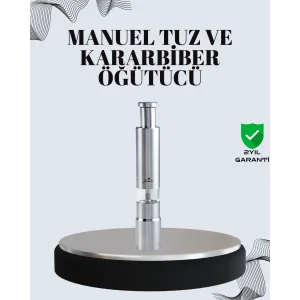 Tuz ve Kararbiber Öğütücü - Şeffaf Akrilik Hazne