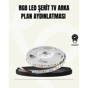 TV Arkası LED Şerit Işık Otomatik Açma Kapama Özellikli 2mt