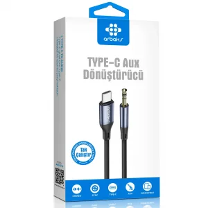 Type-C to AUX Dönüştürücü Kablo – USB-C Kulaklık Çevirici Arbaks ARB-514