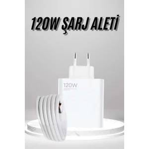 Type C Yüksek Hızlı Şarj Aleti Beyaz 120W Ultra Uzun Ömürlü