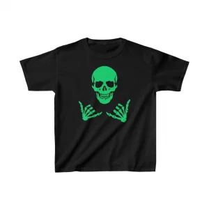 Unisex Çocuk Baskılı T-Shirt - Siyah