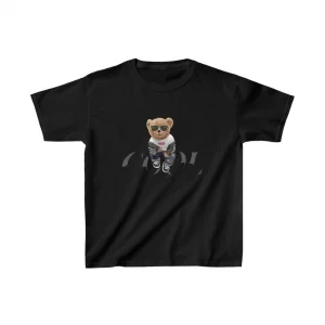 Unisex Çocuk Baskılı T-Shirt - Siyah