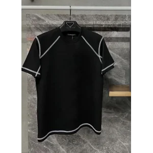 Unisex Karoyaka Dikişli Oversize T-Shirt - Siyah