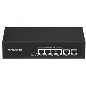 URANIUM POE-4020-55W 4 PORT 10/100 + 2 PORT 10/100 RJ45 UPLINK POE SWITCH (REALTEK CHIPSET)