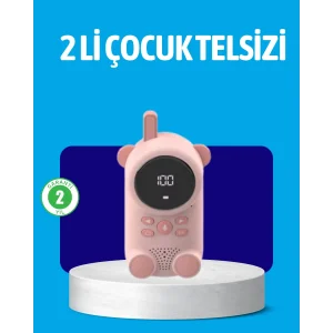 USB Şarjlı Çocuk Telsizi – Renkli Ekran, VOX Modu, Kompakt Tasarım