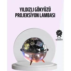 USB Şarjlı Uzay Temalı Işık Projektörü Hava Nemlendirici