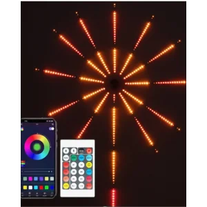 Uygulama Destekli RGB LED Havai Fişek Duvar Aydınlatması