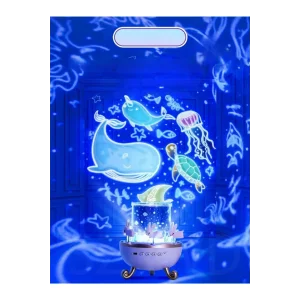 Uyku Arkadaşı Çocuk Gelişimi Galaksi Çok Figürlü Projektör Gece Lambası Hoparlörlü Doğum Günü Temalı