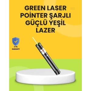 Uzun Mesafe Görünürlüklü Yeşil Lazer Pointer Şarjlı