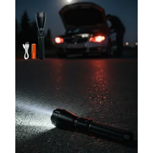 Uzun Ömürlü Bataryalı Şarjlı El Feneri Güçlü LED Aydınlatma