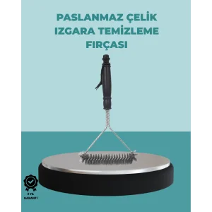 Uzun Saplı Paslanmaz Çelik Izgara Temizlik Fırçası