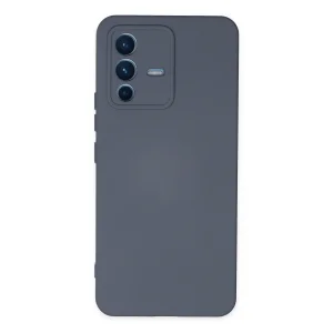 Vivo V23 5g Kılıf Nano İçi Kadife Silikon - Gri