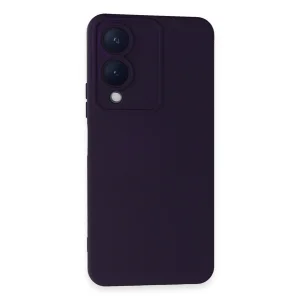 Vivo Y17s Kılıf Nano İçi Kadife Silikon - Mor