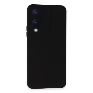 Vivo Y17s Kılıf Nano İçi Kadife Silikon - Siyah