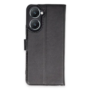 Vivo Y18 Kılıf Trend S Plus Kapaklı Kılıf - Siyah