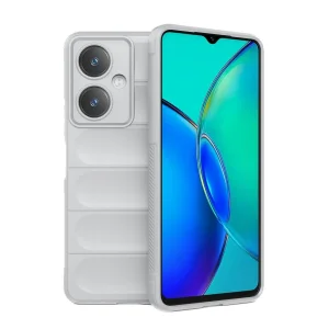 Vivo Y27 Kılıf Optimum Silikon - Krem
