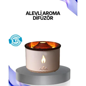 Volkan Efektli Aroma Difüzörü – Sessiz Çalışma, Otomatik Kapanma ve LED Işık