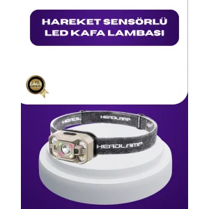Wave Sensörlü LED Kafa Lambası Şarjlı Ayarlanabilir Işık