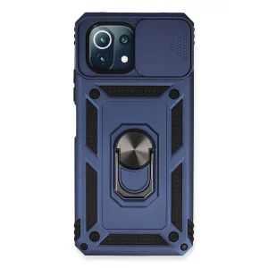 Xiaomi Mi 11 Lite Kılıf Pars Lens Yüzüklü Silikon - Lacivert
