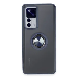 Xiaomi Mi 12t Pro Kılıf Montreal Yüzüklü Silikon Kapak - Lacivert