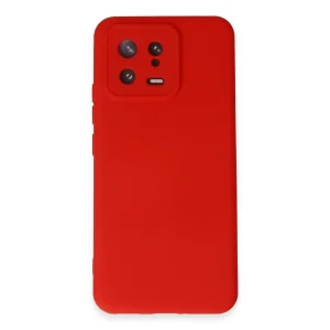 Xiaomi Mi 13 Kılıf Nano İçi Kadife Silikon - Kırmızı