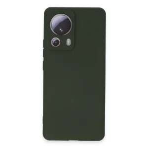 Xiaomi Mi 13 Lite Kılıf Nano İçi Kadife Silikon - Koyu Yeşil