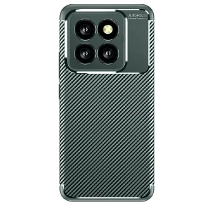Xiaomi Mi 14t Pro Kılıf Auto Focus Karbon Kapak - Koyu Yeşil