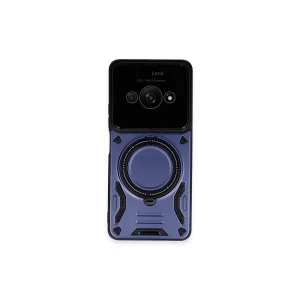 Xiaomi Poco C61 Kılıf Joy Lens Standlı Kapak - Lacivert